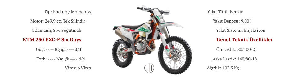KTM 250 EXC-F Six Days (2012 - XXXX) - Motodeks KTM 250 EXC-F Six Days (2012 - XXXX) - Motodeks
