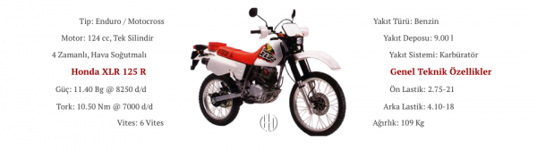 Honda XLR 125 R (1997 - 1999) - Motodeks