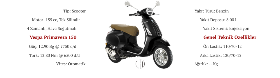 Vespa Primavera 150 (2018 - XXXX) - Motodeks Vespa Primavera 150 (2018 - XXXX) - Motodeks